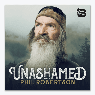 best christian podcasts Unashamed with Phil Robertson app badge